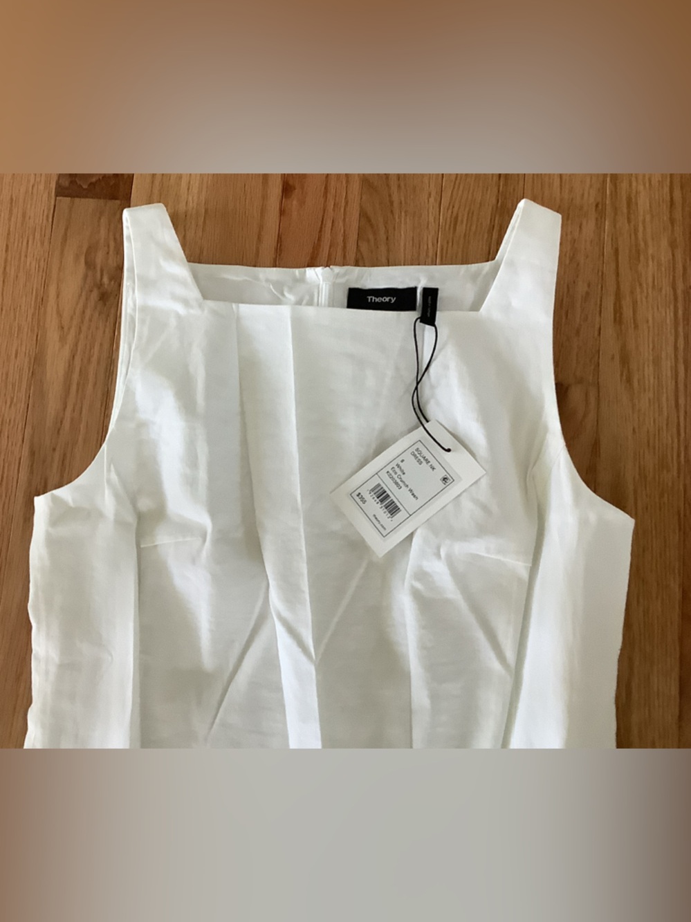 Theory Classic White Sleeveless Shift Dress - Picture 2 of 3
